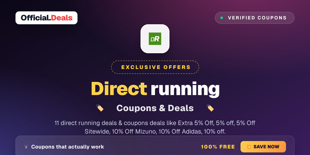 Direct running Promo Codes ( 11 Coupons ) September 2026 - Official.Deals